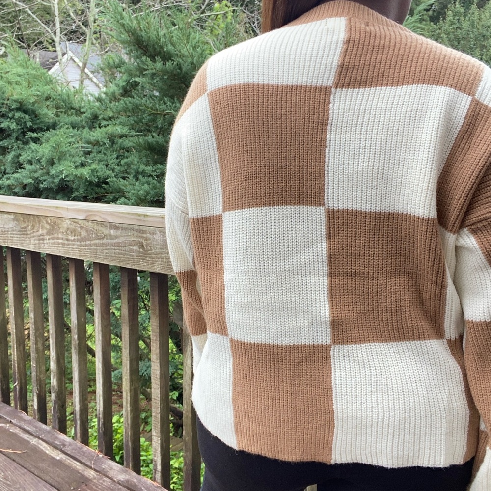 Oversized check board Sweater - Picture 4 of 9